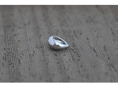 Серебряная серьга - кольцо в форме капли 